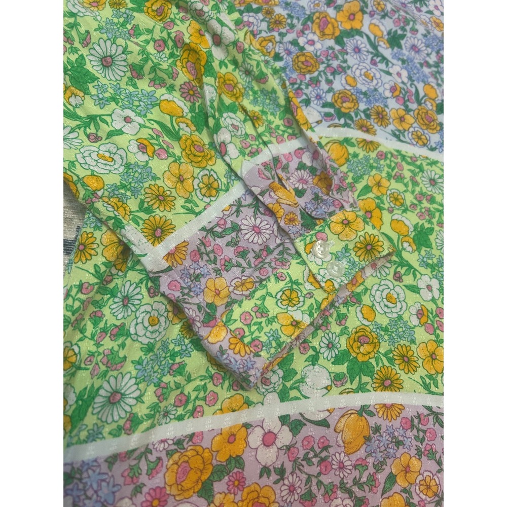 Crown & Ivy long sleeve 3X‎ ruffle vneck spring Easter dopamine tunic top blouse - Picture 2 of 8